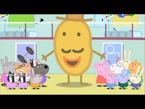 Мультик Свинка Пеппа. Мистер Картошка приехал в город (Mr Potato Comes to Town) - Сезон 3, серия 17.